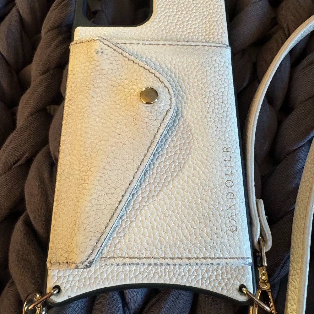 Bandolier iPhone 12 Pro Max leather case and strap